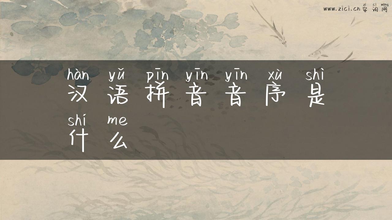 汉语拼音音序是什么