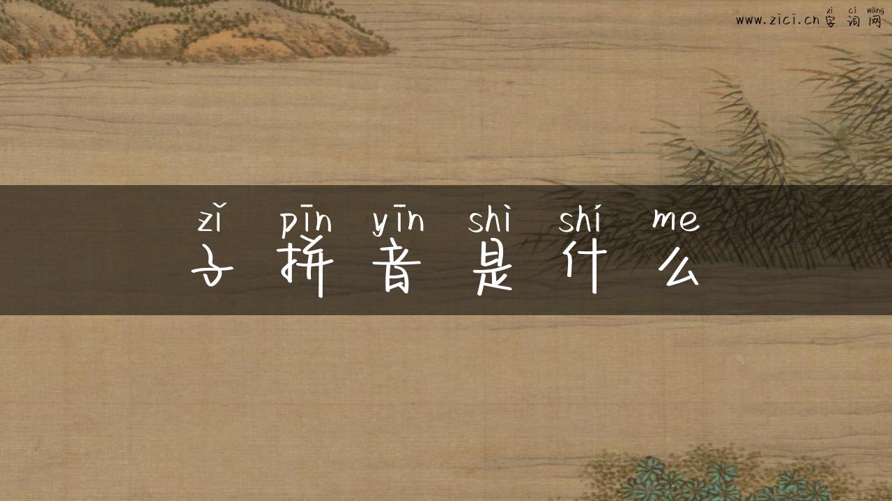 子拼音是什么
