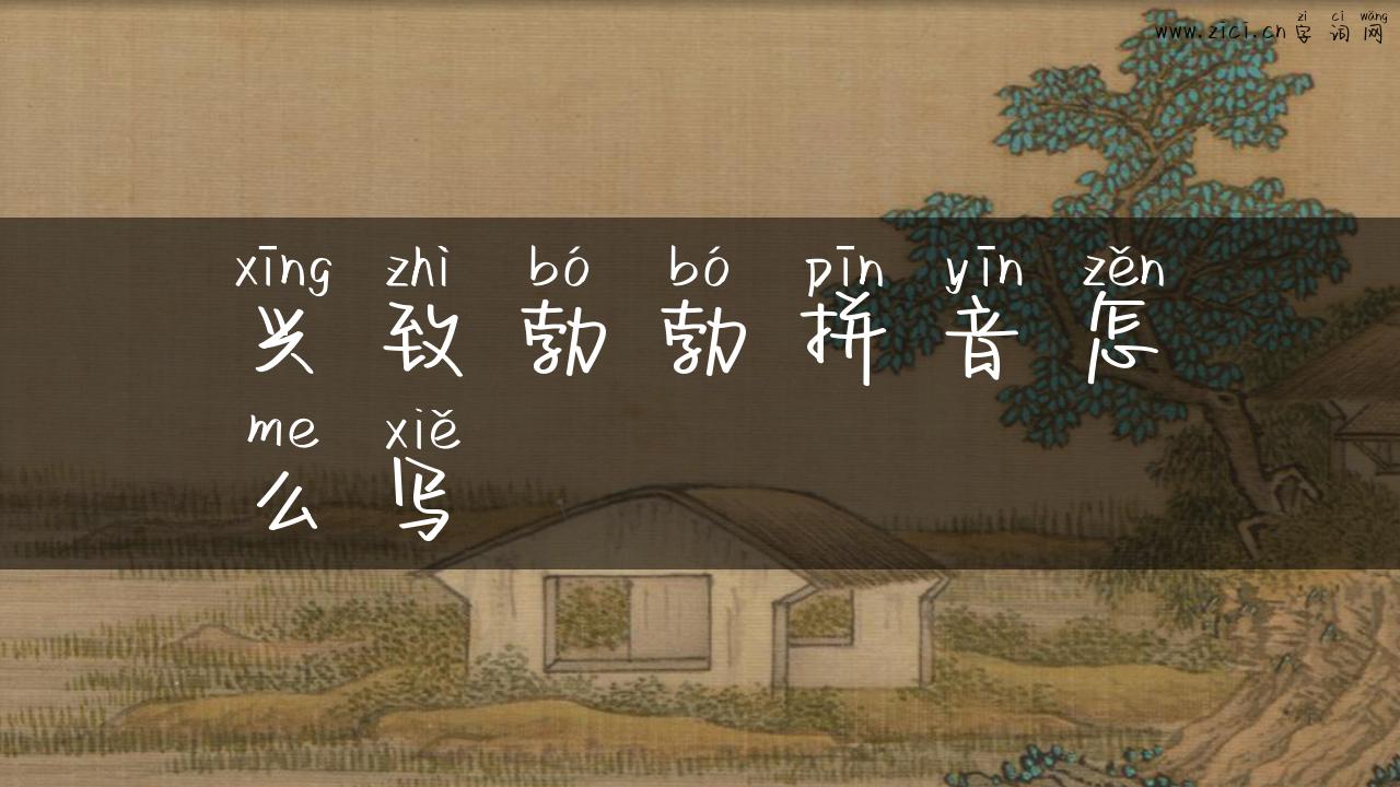兴致勃勃拼音怎么写