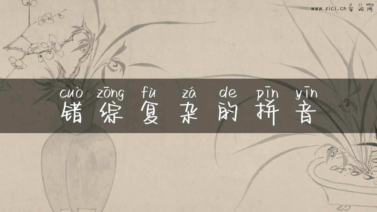 错综复杂的拼音