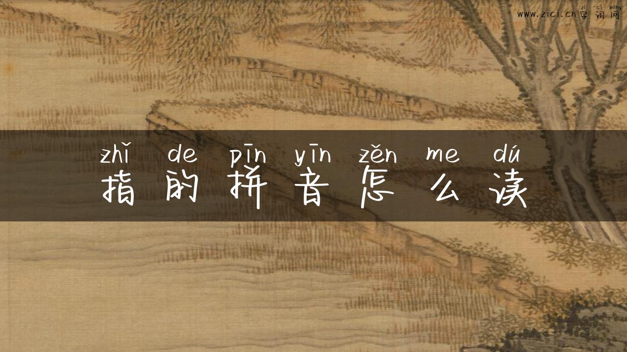 指的拼音怎么读