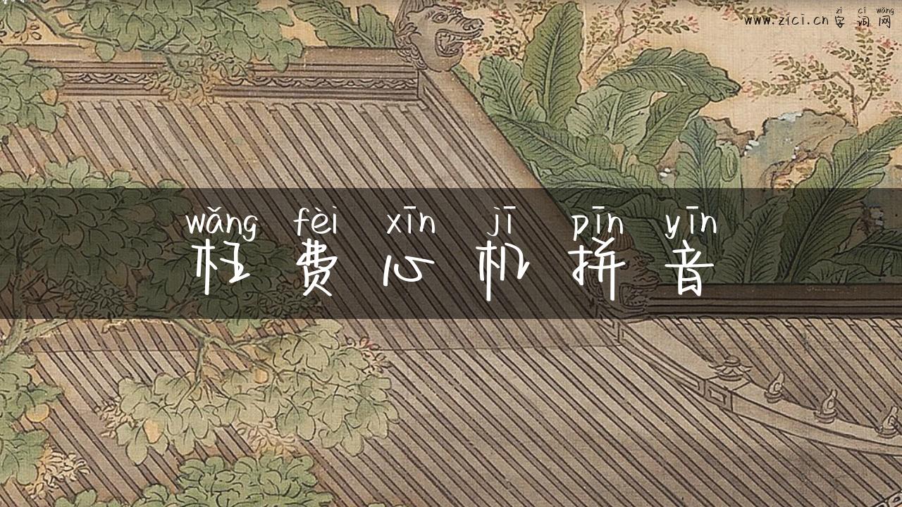 枉费心机拼音