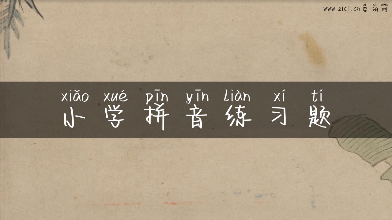 小学拼音练习题