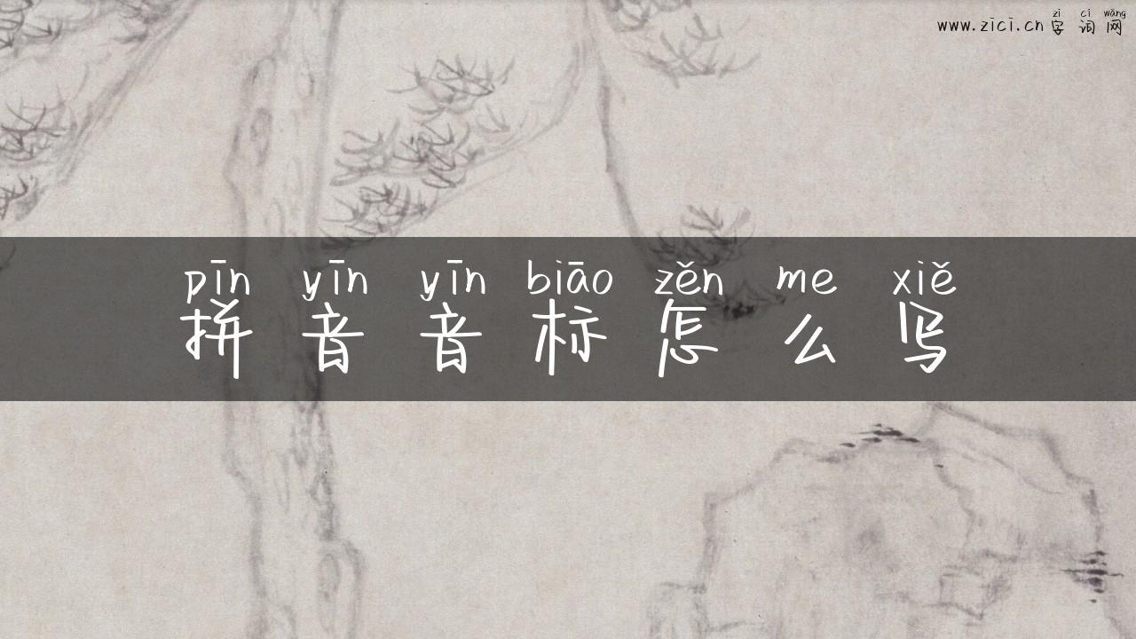 拼音音标怎么写
