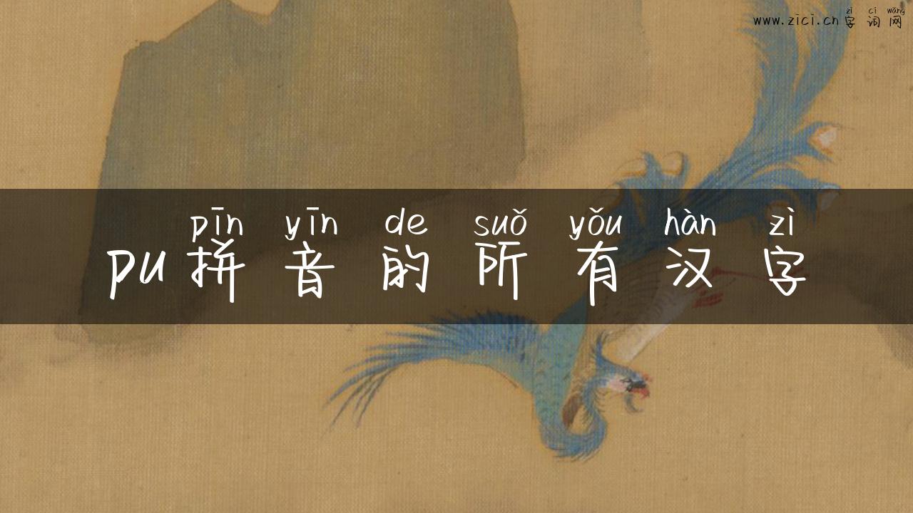 pu拼音的所有汉字