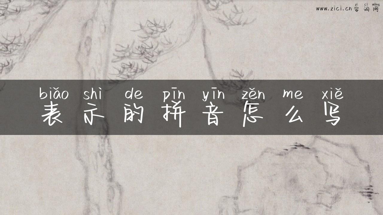 表示的拼音怎么写