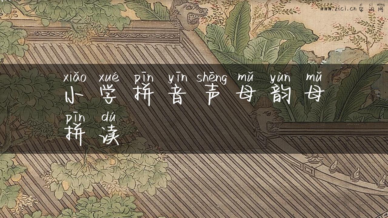 小学拼音声母韵母拼读
