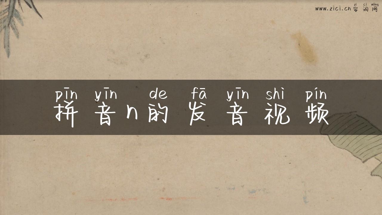 拼音n的发音视频