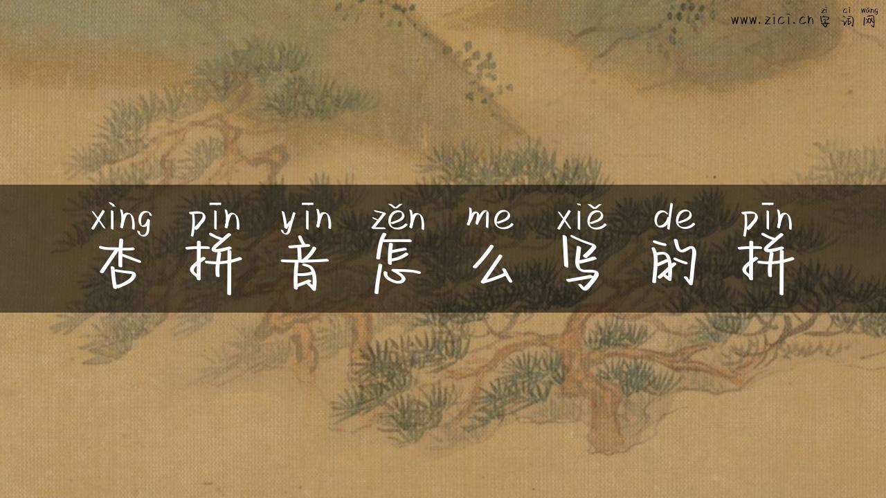杏拼音怎么写的拼