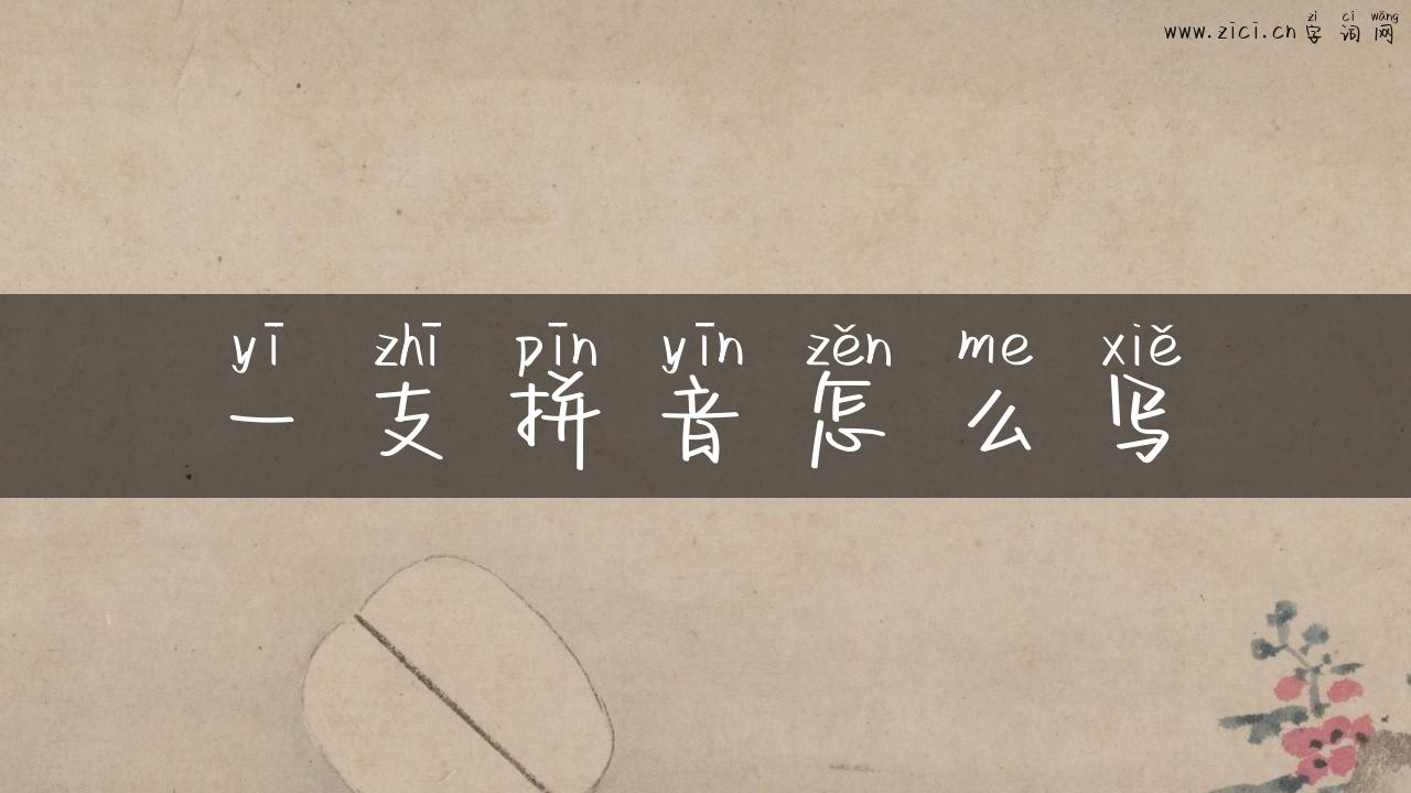 一支拼音怎么写