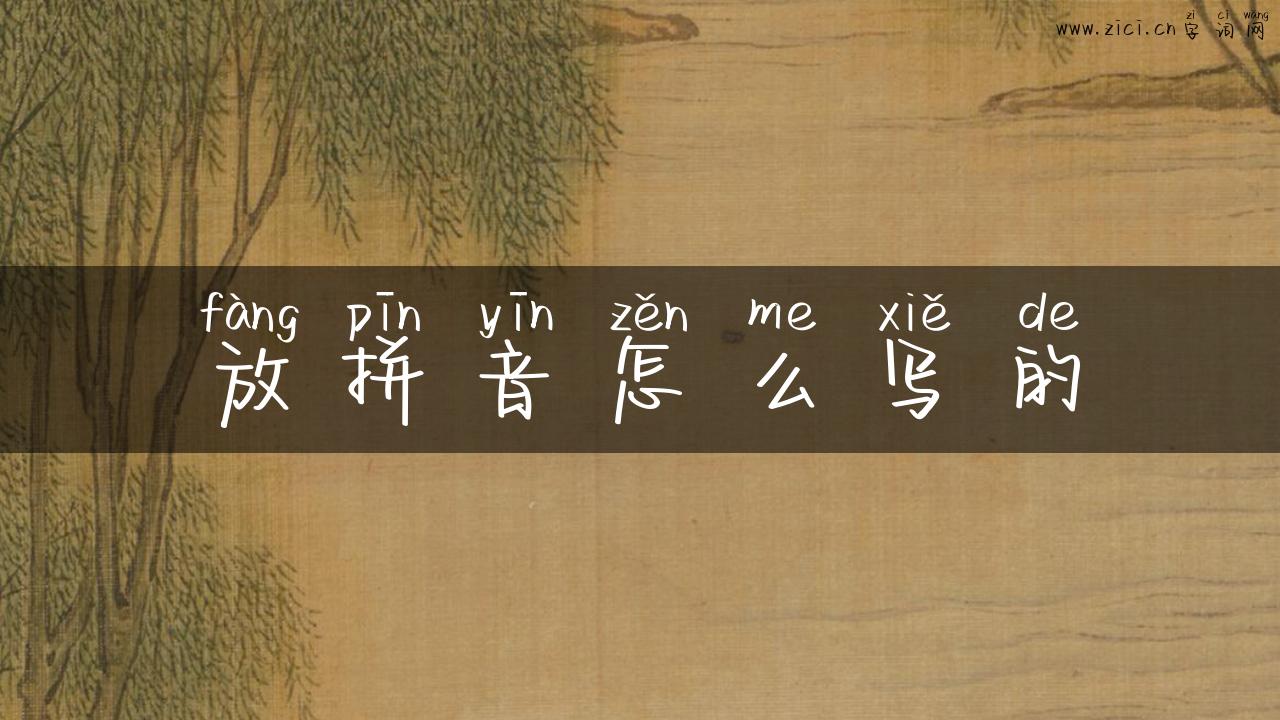 放拼音怎么写的
