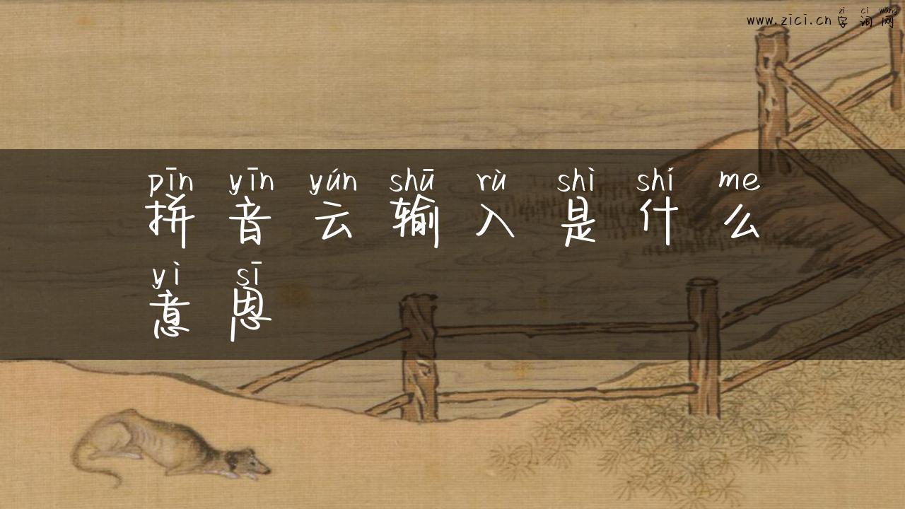 拼音云输入是什么意思