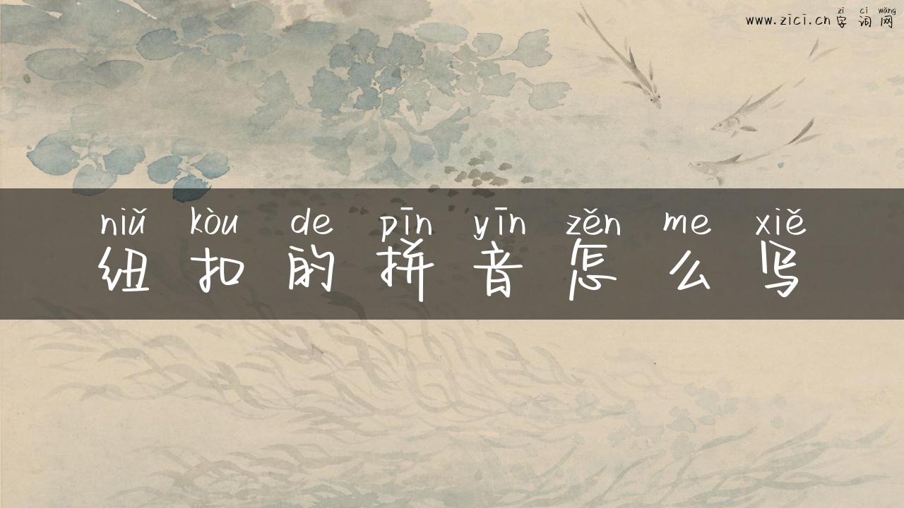 纽扣的拼音怎么写