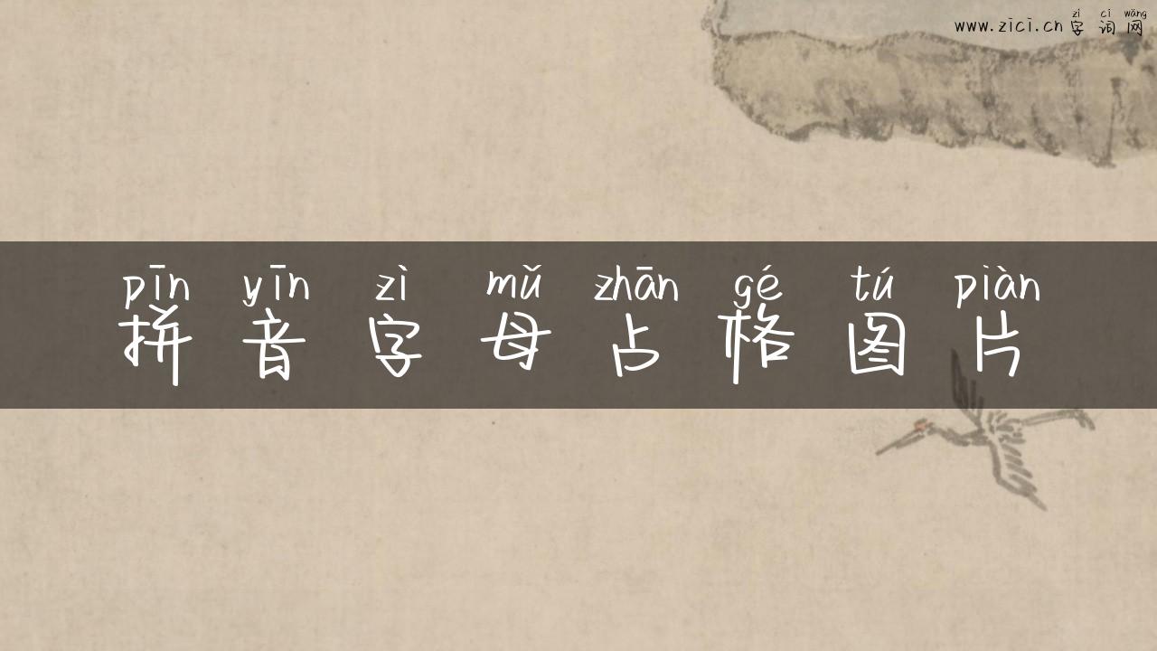 拼音字母占格图片