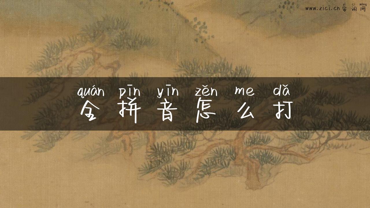 全拼音怎么打