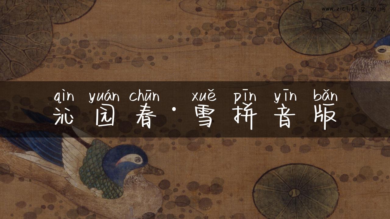 沁园春·雪拼音版