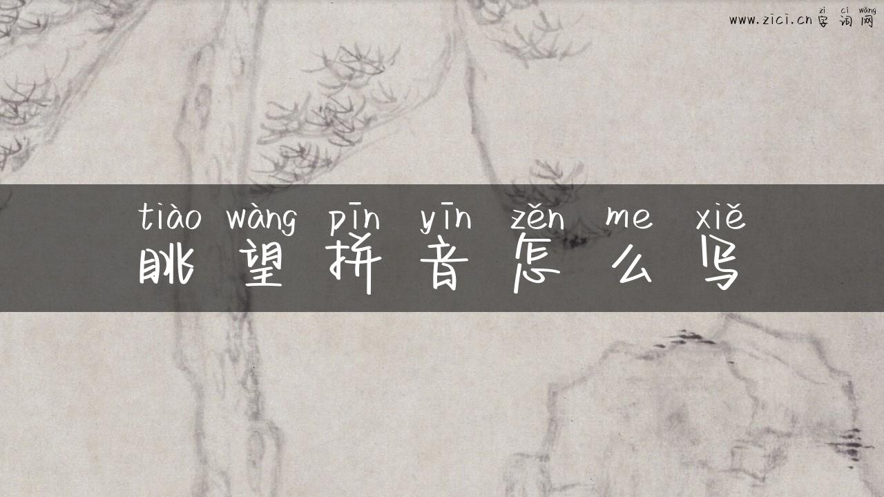 眺望拼音怎么写