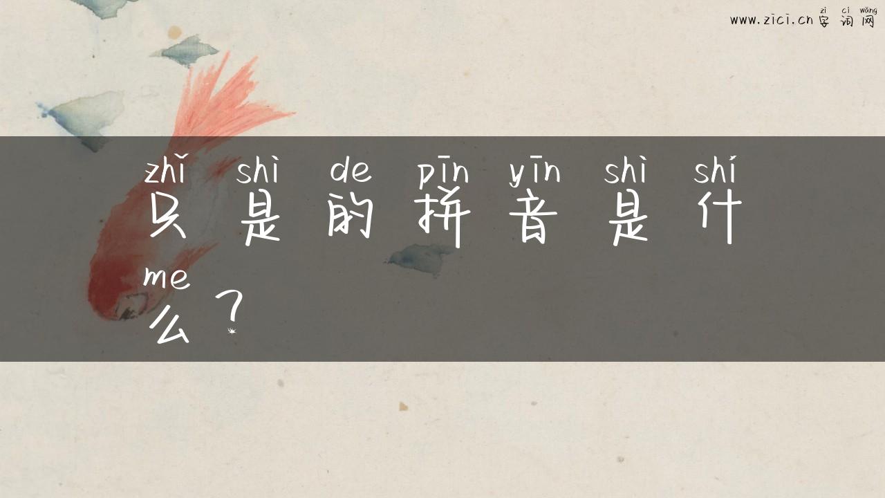 只是的拼音是什么？