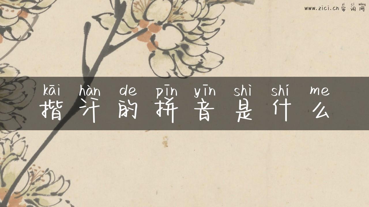 揩汗的拼音是什么