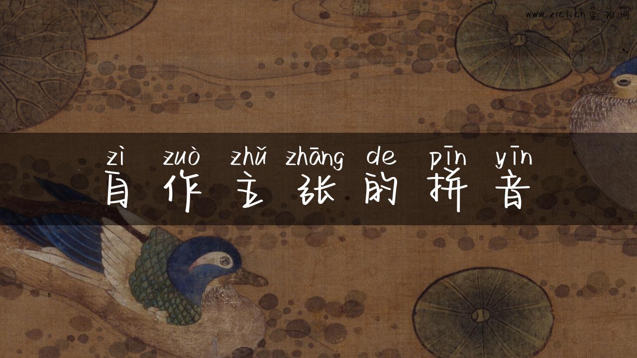 自作主张的拼音