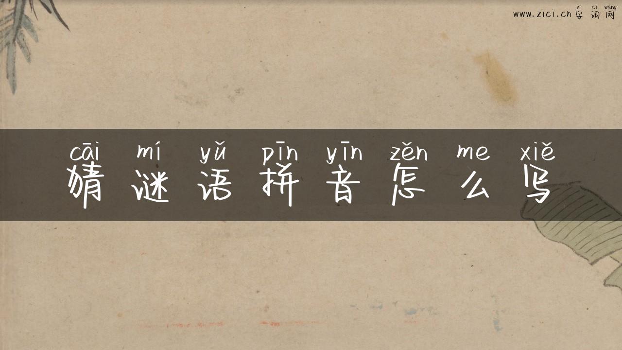 猜谜语拼音怎么写