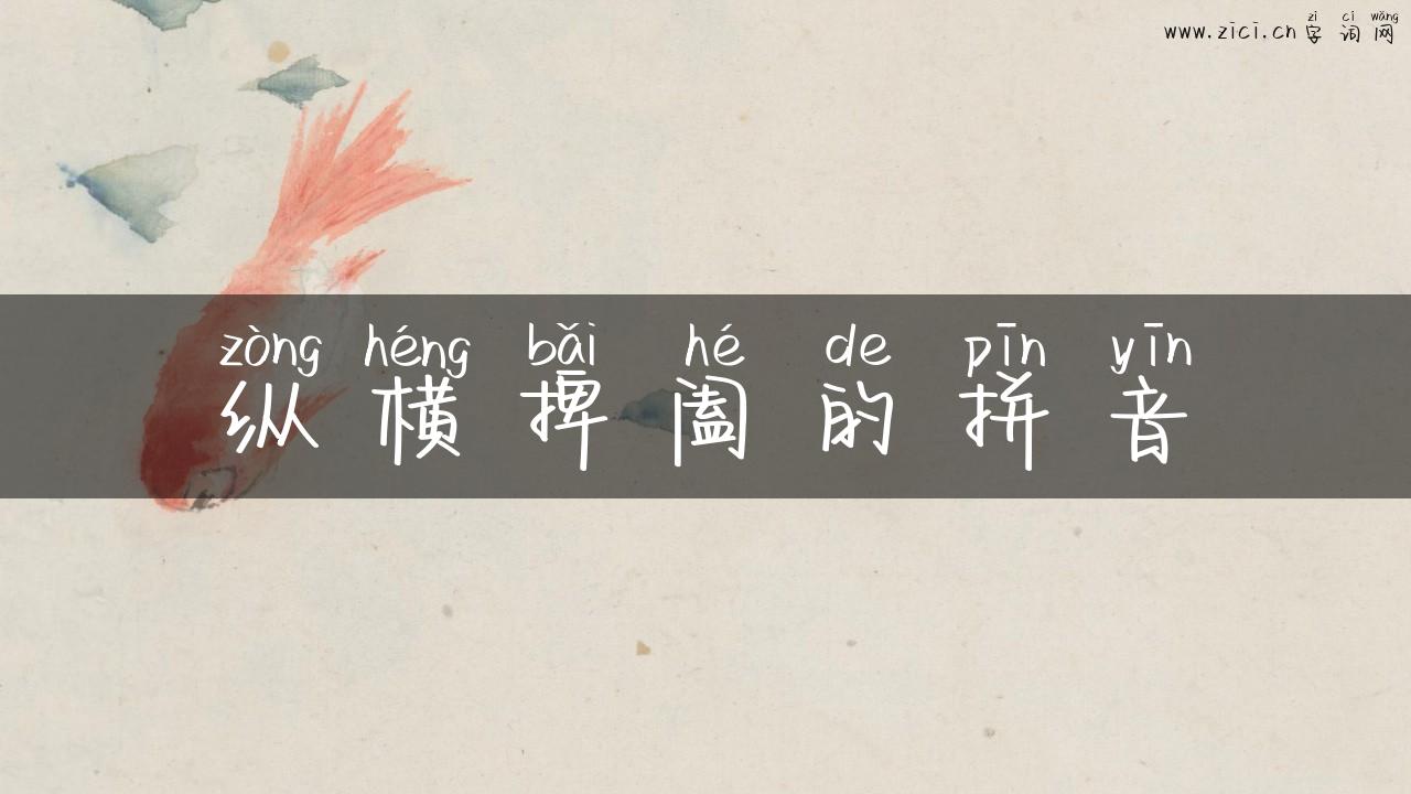 纵横捭阖的拼音