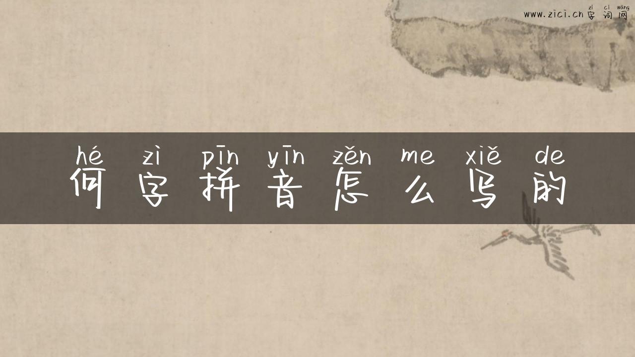 何字拼音怎么写的