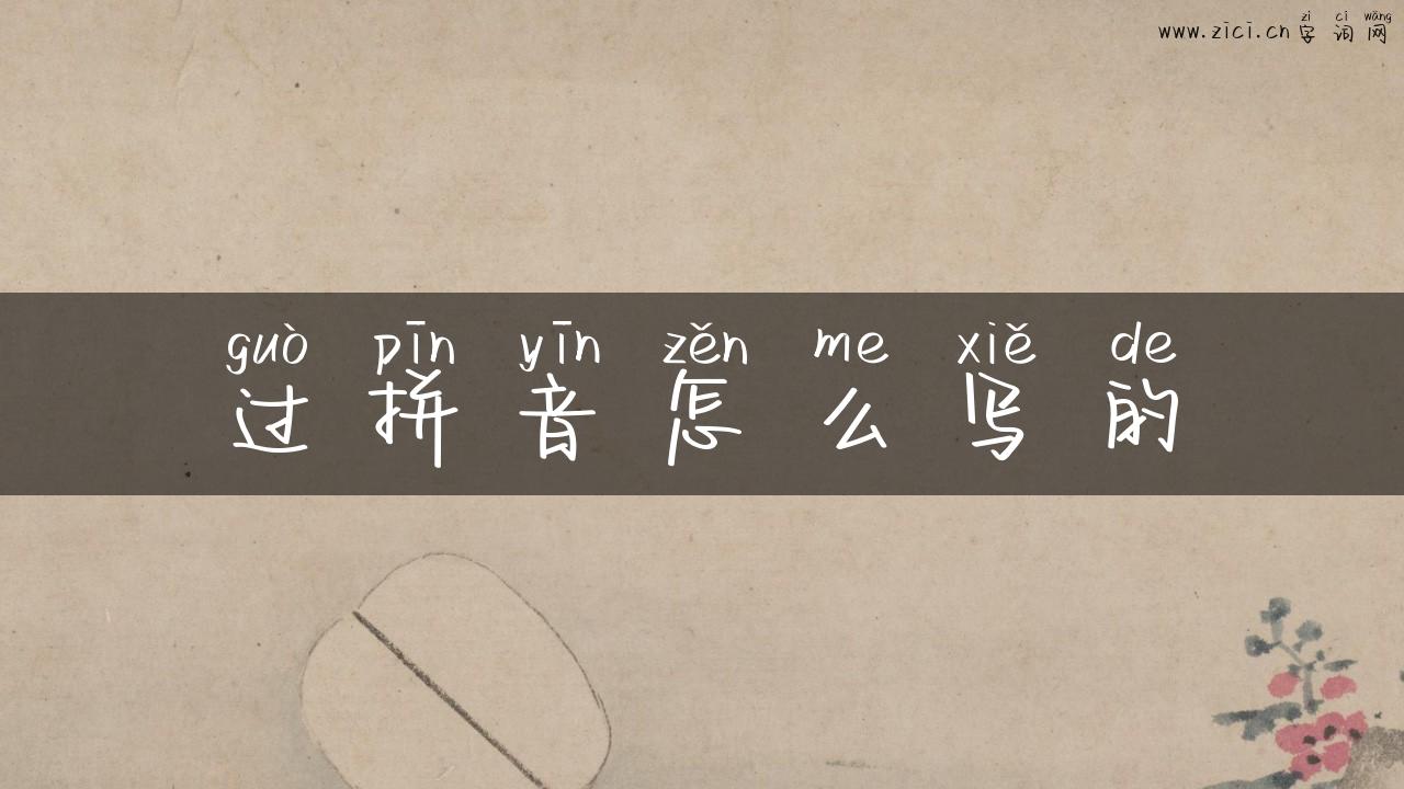 过拼音怎么写的