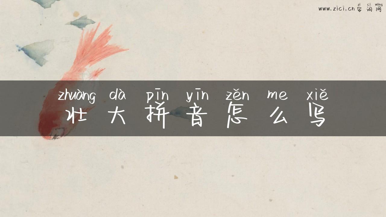 壮大拼音怎么写