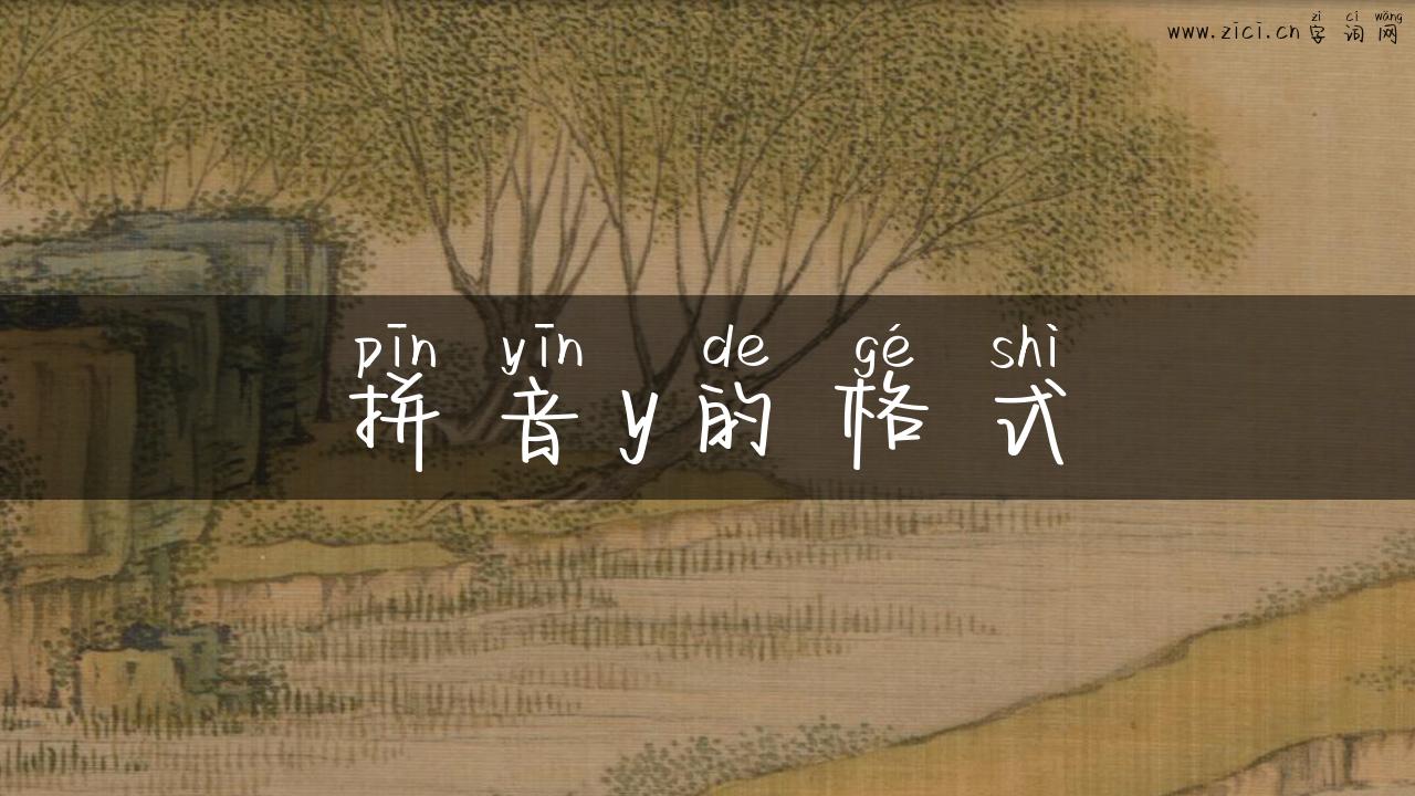 拼音y的格式
