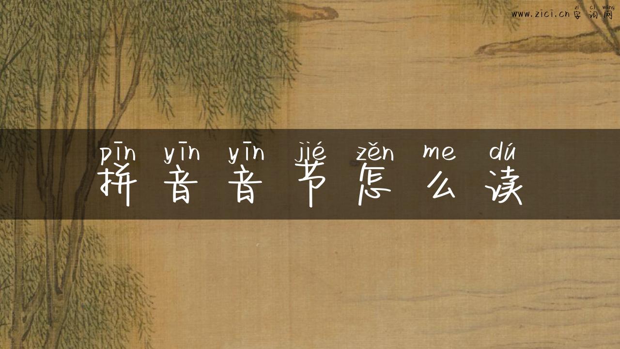 拼音音节怎么读