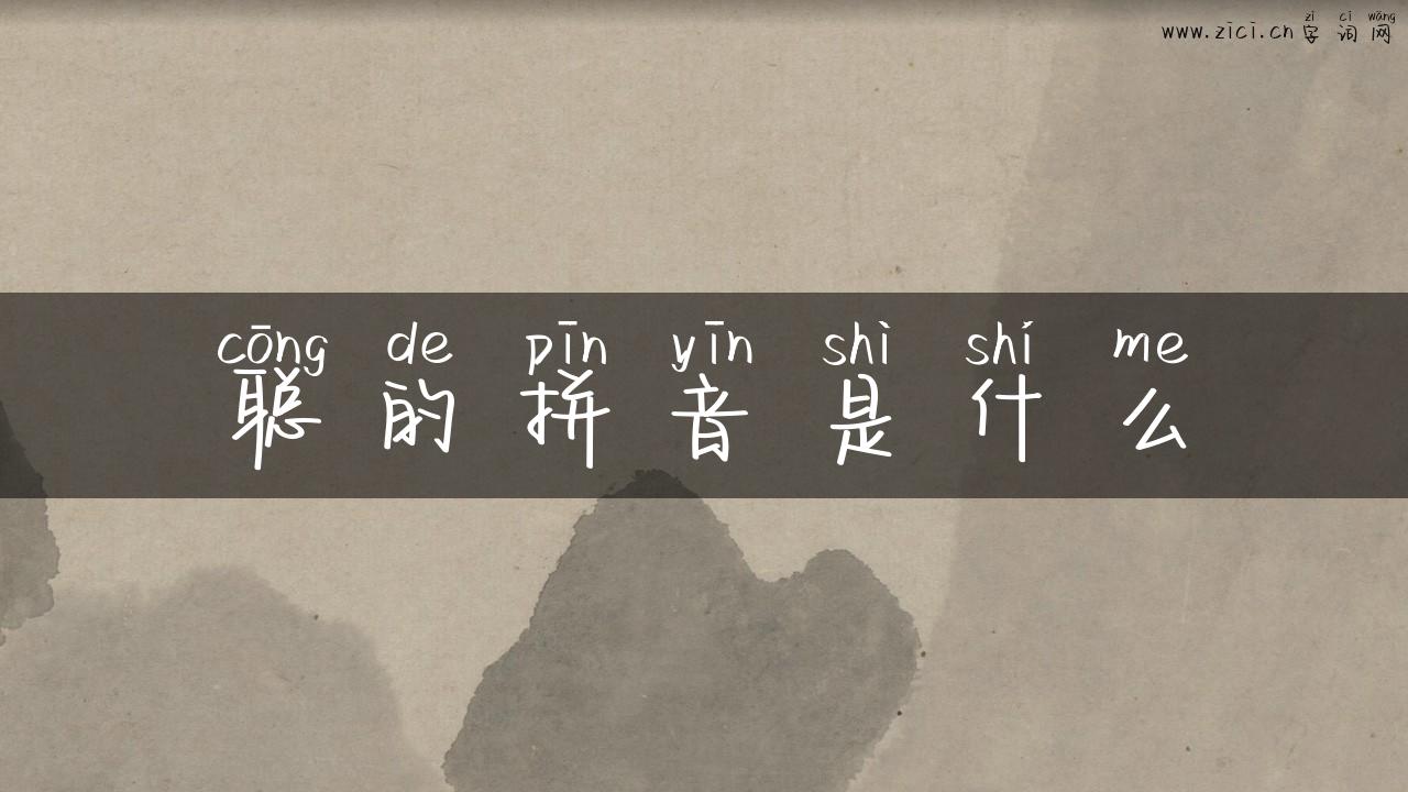聪的拼音是什么