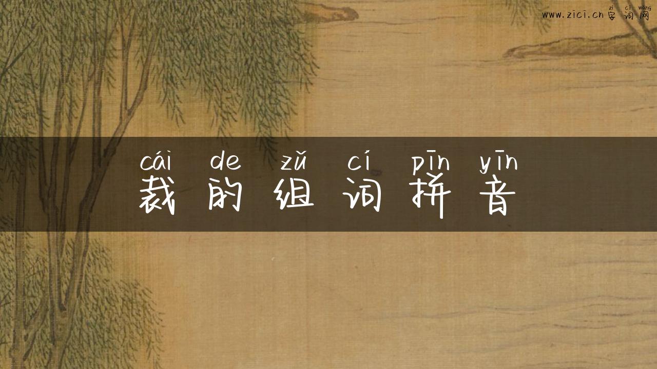 裁的组词拼音