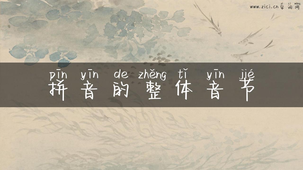拼音的整体音节