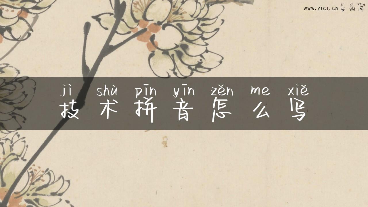 技术拼音怎么写