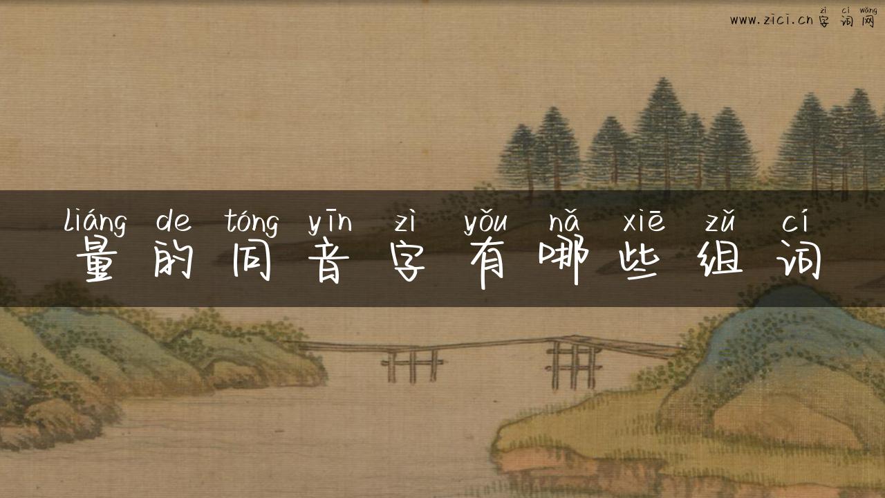 量的同音字有哪些组词