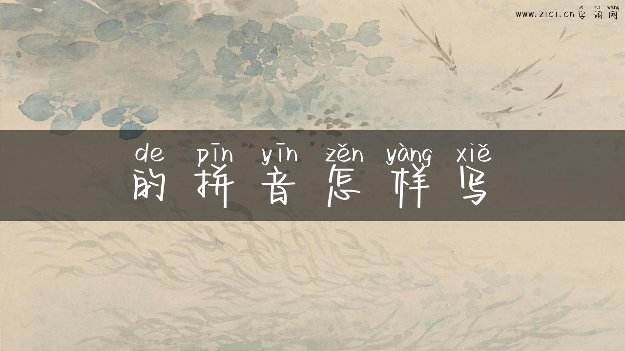 的拼音怎样写