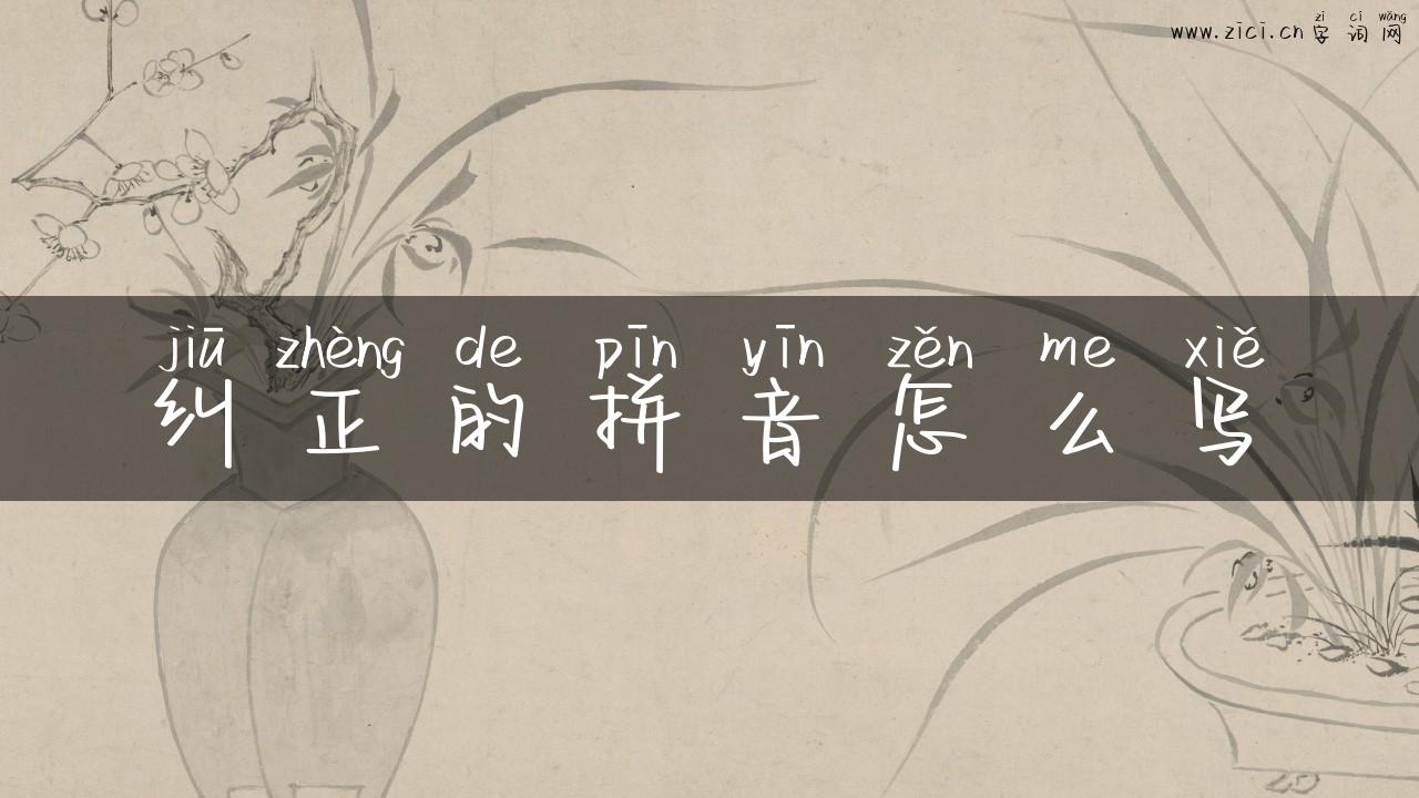 纠正的拼音怎么写