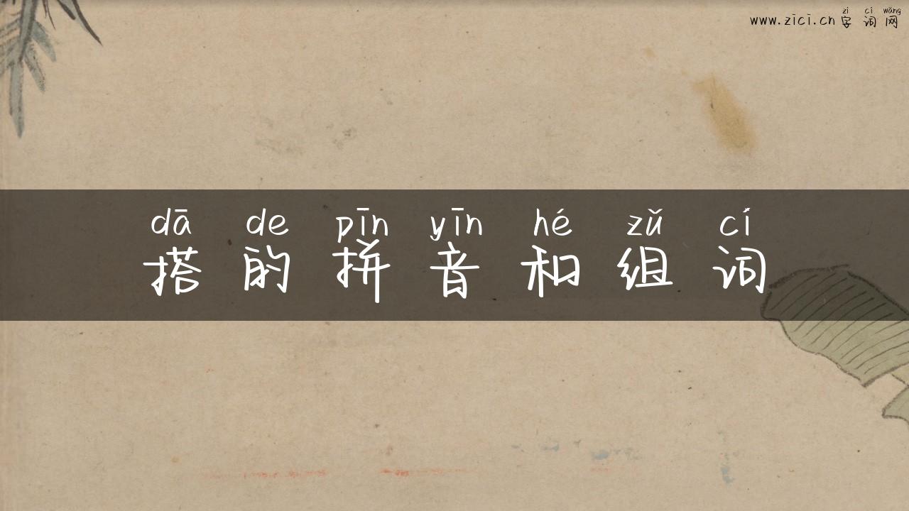 搭的拼音和组词