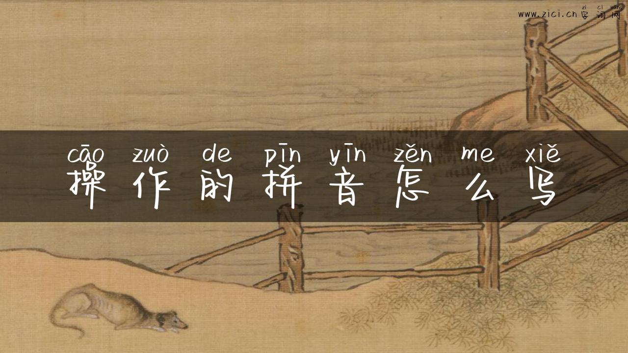 操作的拼音怎么写
