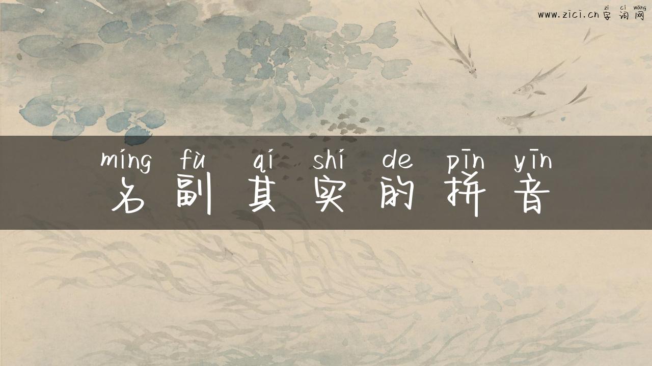 名副其实的拼音