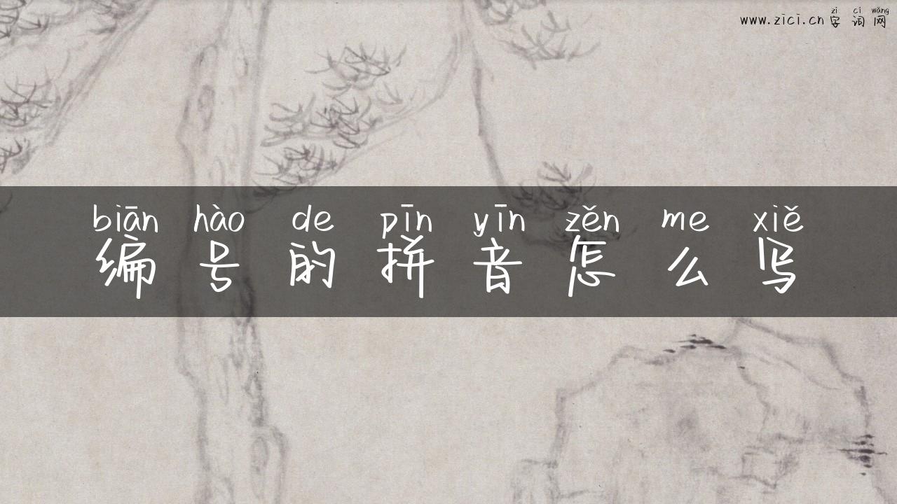 编号的拼音怎么写