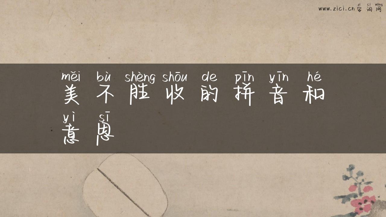 美不胜收的拼音和意思