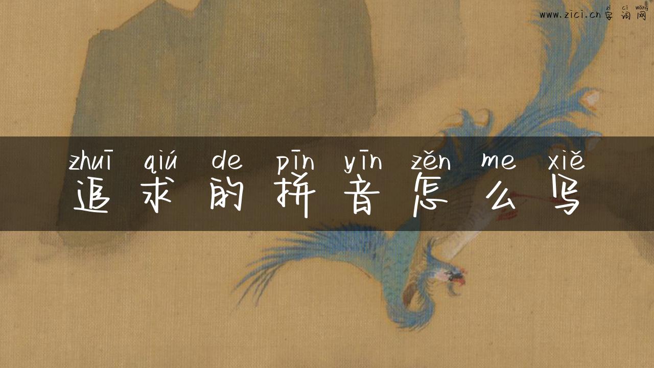 追求的拼音怎么写
