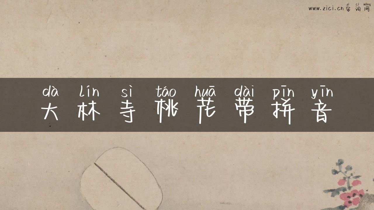 大林寺桃花带拼音