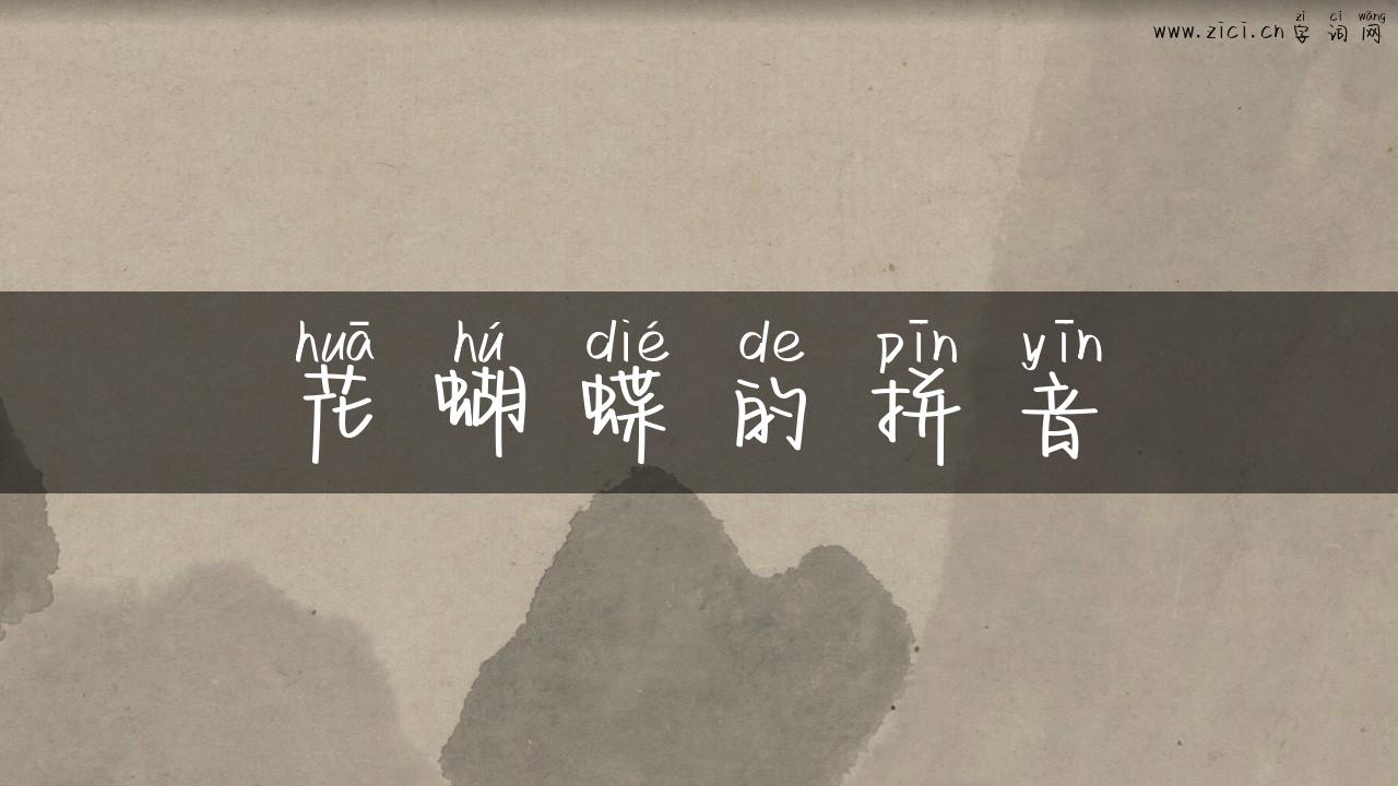 花蝴蝶的拼音