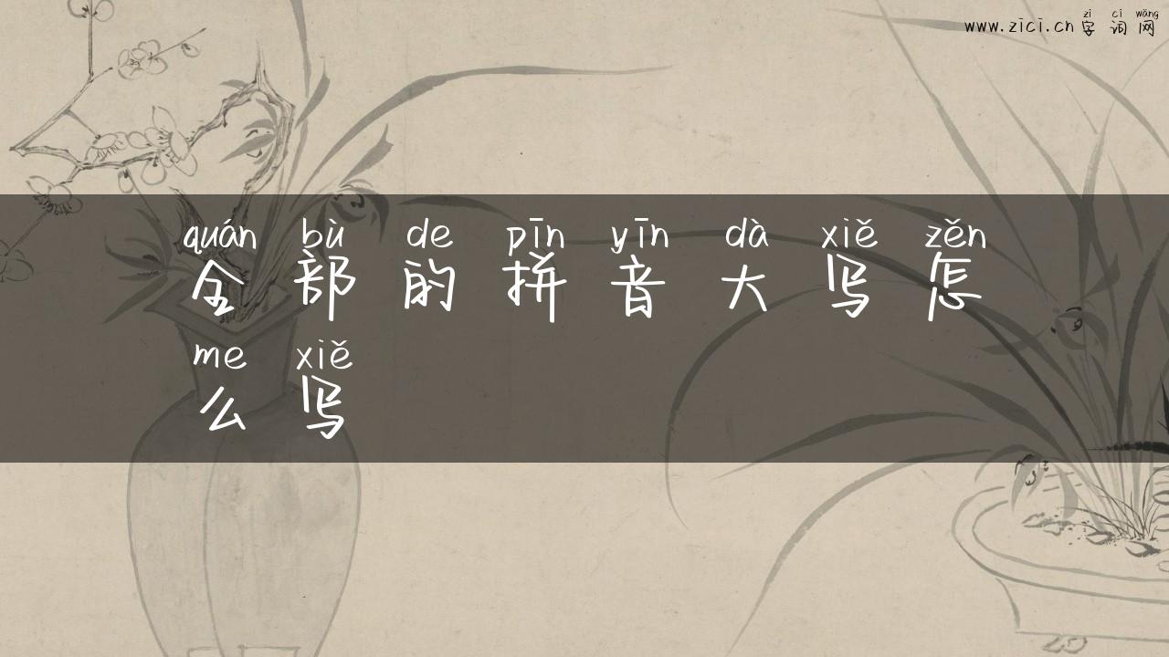 全部的拼音大写怎么写