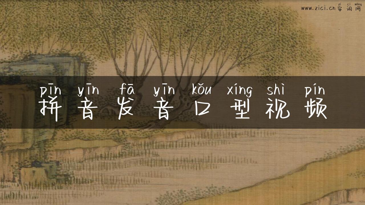 拼音发音口型视频