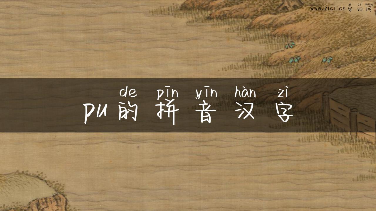 pu的拼音汉字