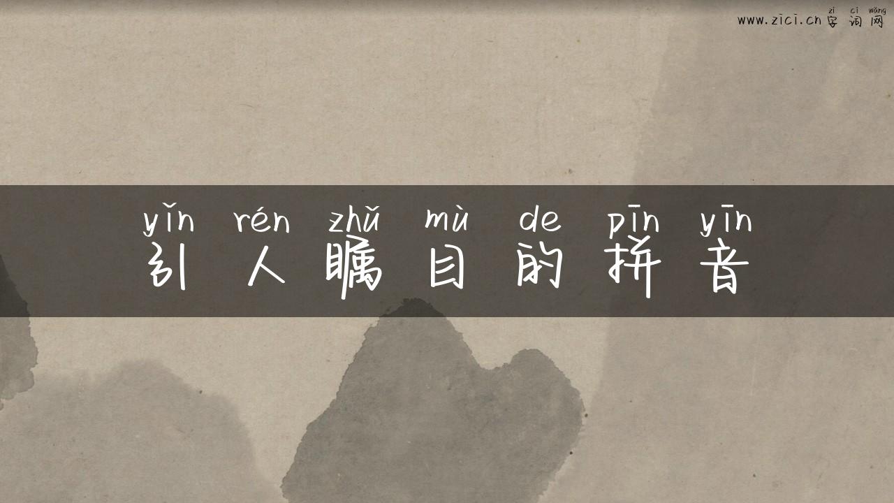 引人瞩目的拼音